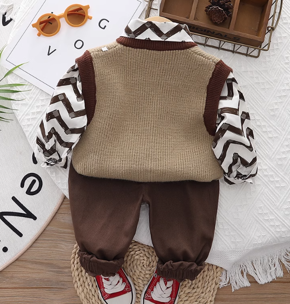 Gömlekli 3 Parçalı Çocuk Takım 10 Ay-5 Yaş