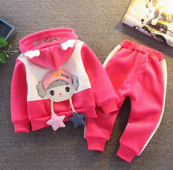 Gül Kırmızısı Kız Çocuk Takım 1-5 Yaş