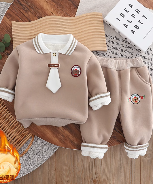 Haki Renk 1-5 Yaş Unisex Çocuk Takım