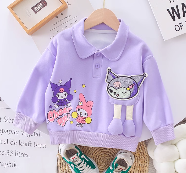 Mor Renk Çantalı Kız Çocuk Takım 1-6 Yaş