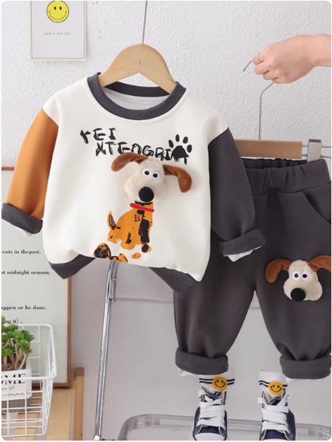 Köpek Peluşlu Alt Üst Takım 1-5 Yaş