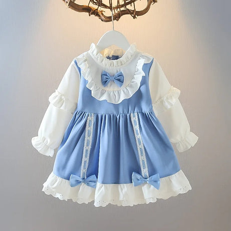 1-3 Yaş Mavi Kız Çocuk Elbisesi