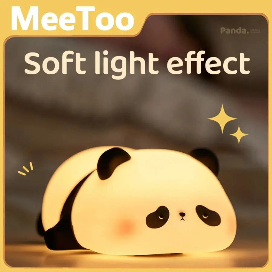 Dokunmatik Sensörlü Silikon LED Lamba Sevimli Küçük Panda