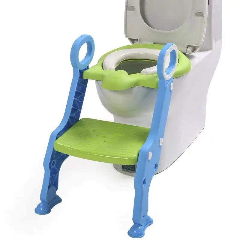 Çocuklar için Merdivenli Tuvalet Eğitimi Koltuğu, Yumuşak Yastıklı ve Sıçrama Korumalı