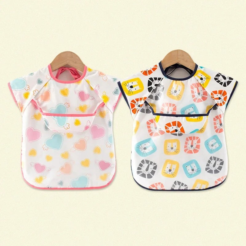 Bebek Önlüğü-Su Geçirmez Havuzlu- Uzun Kollu-Farklı Renk Seçenekleri 0-3 Yaş