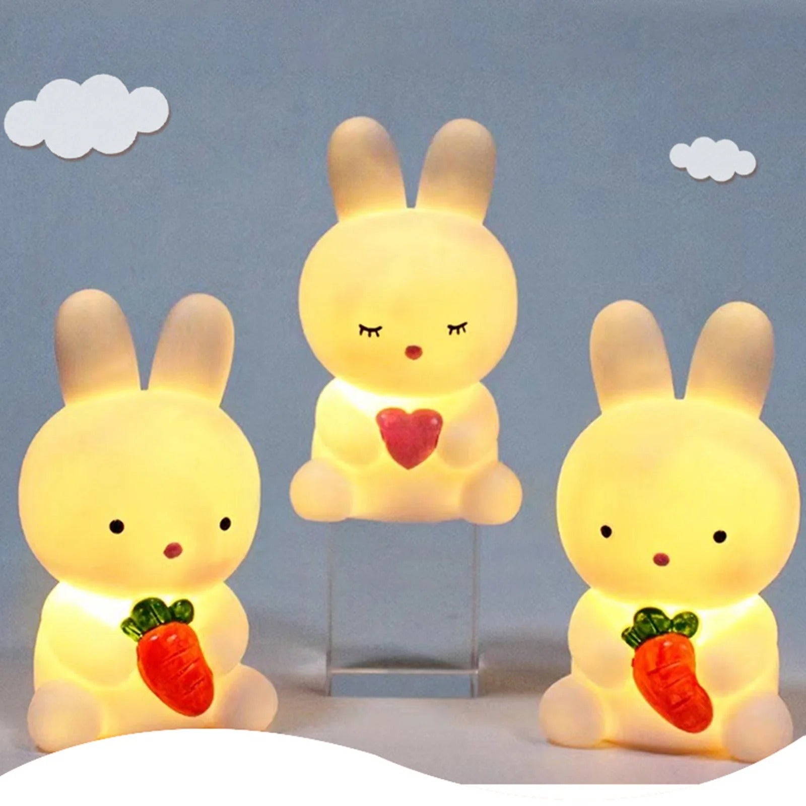 Pilli Masaüstü Gece Lambası Tavşan