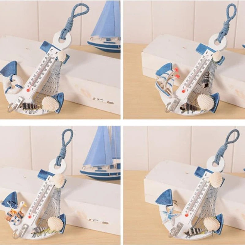 Hediyelik Ahşap Termometreli Askılık