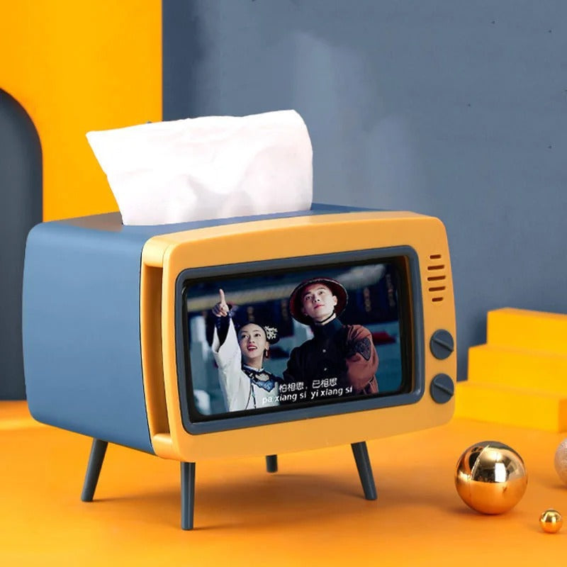 Çok Fonksiyonlu Masaüstü Peçetelikli Telefon Tutucu