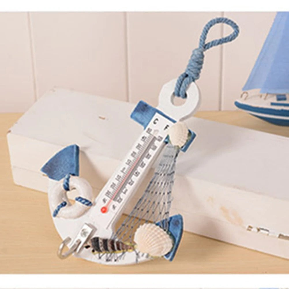 Hediyelik Ahşap Termometreli Askılık