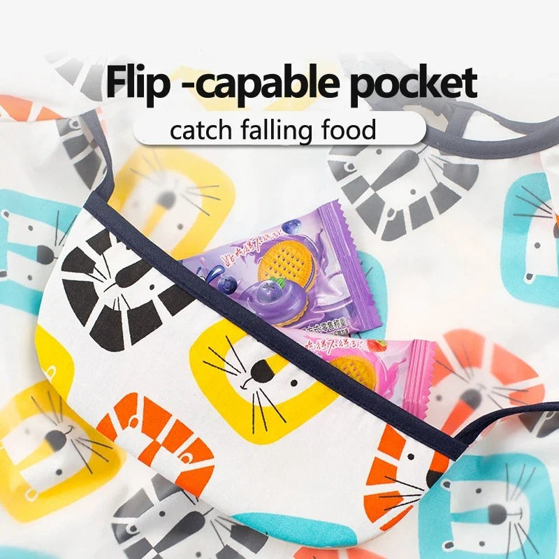 Bebek Önlüğü-Su Geçirmez Havuzlu- Uzun Kollu-Farklı Renk Seçenekleri 0-3 Yaş