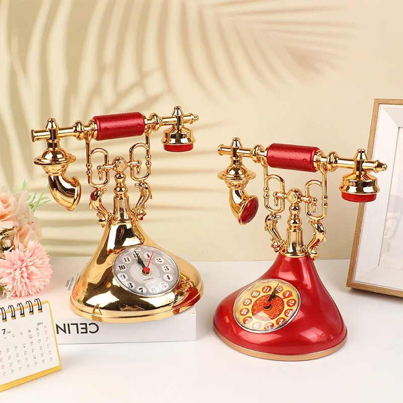 Retro Telefon Modelli Masaüstü Saat-Renk Seçenekleri