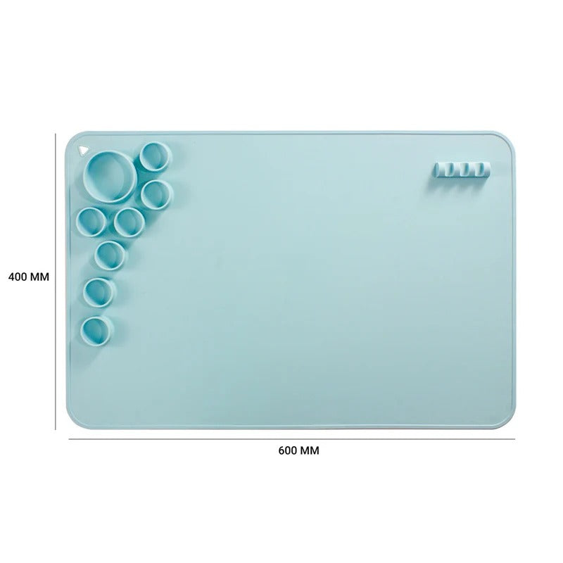 Sulu Boya Fırça Temizleme Matı Pembe ve Mavi Renk Seçenekleri