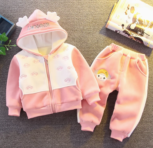 Pembe Renk Alt Üst Kız Çocuk Takım 1-5 Yaş