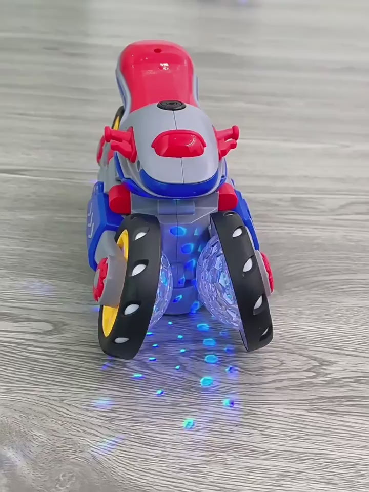 Akrobatik Işıklı Dönen Motosiklet Oyuncak