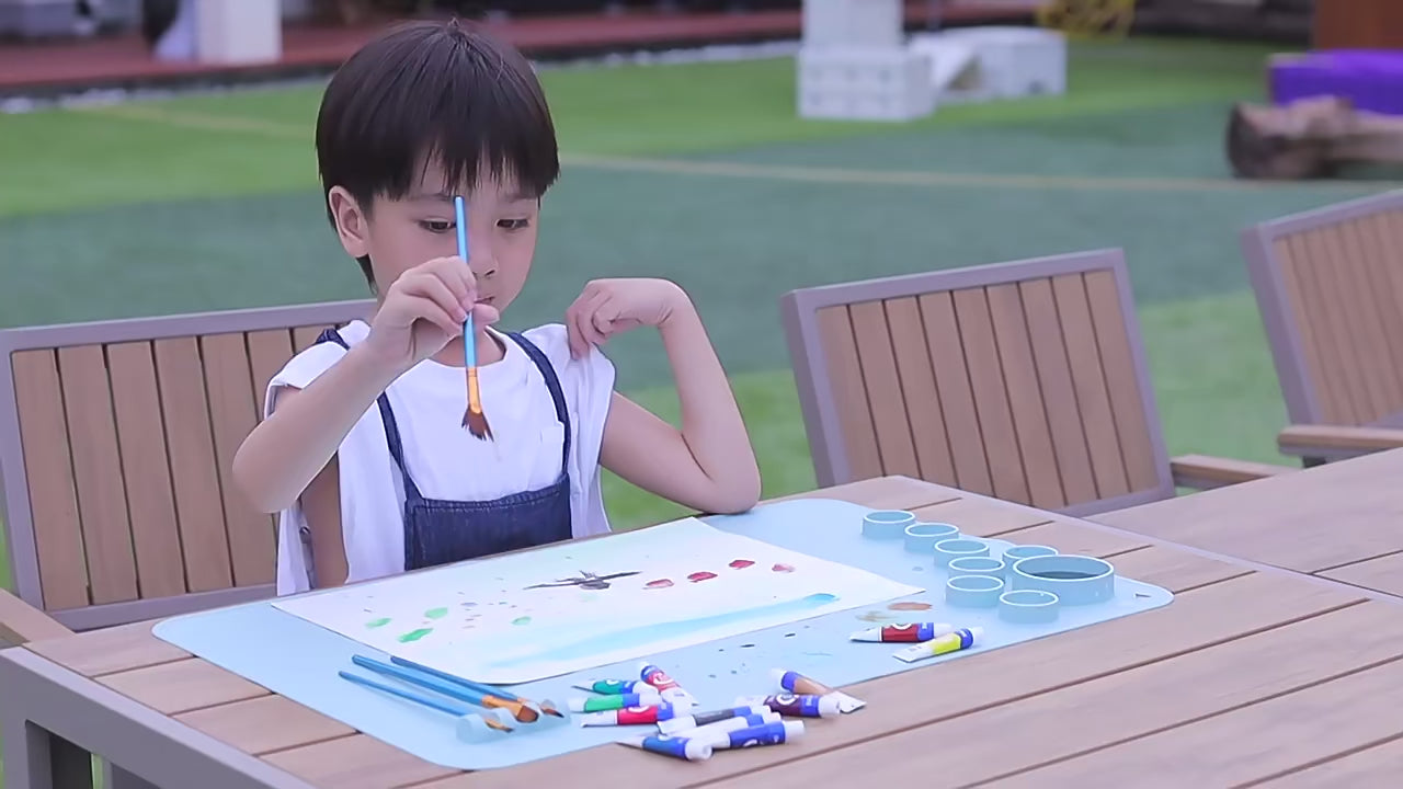 Sulu Boya Fırça Temizleme Matı Pembe ve Mavi Renk Seçenekleri