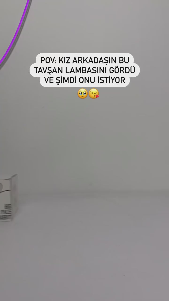 LED Sevimli Tavşan Gece Lambası Çocuk Dokunmatik Sensörlü