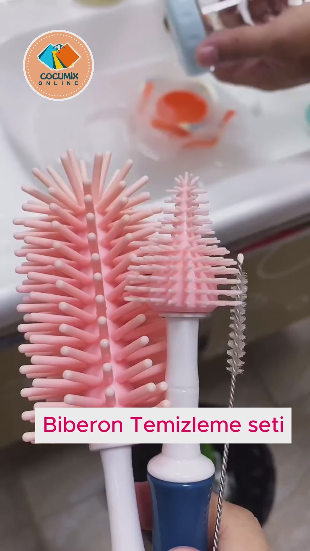 Biberon ,Bardak,Emzik ve Suluk Temizleme Seti 3 Parça