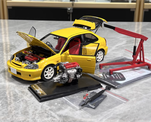 1/18 Ölçekli Sarı Renk Honda Civic Typer-Ek9