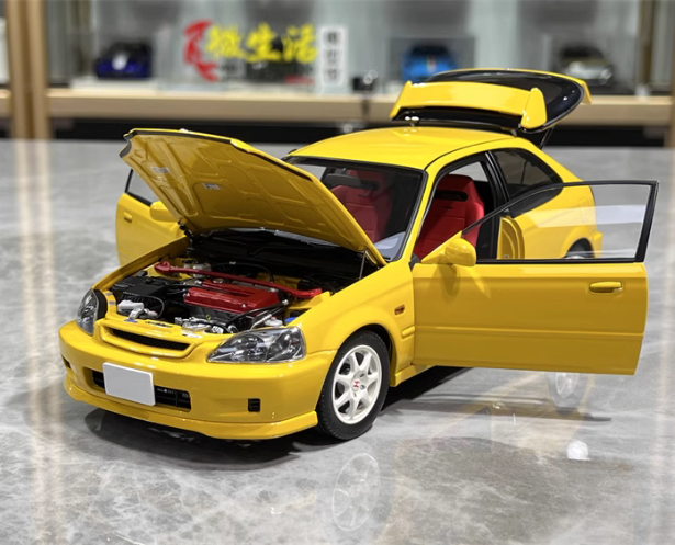 1/18 Ölçekli Sarı Renk Honda Civic Typer-Ek9