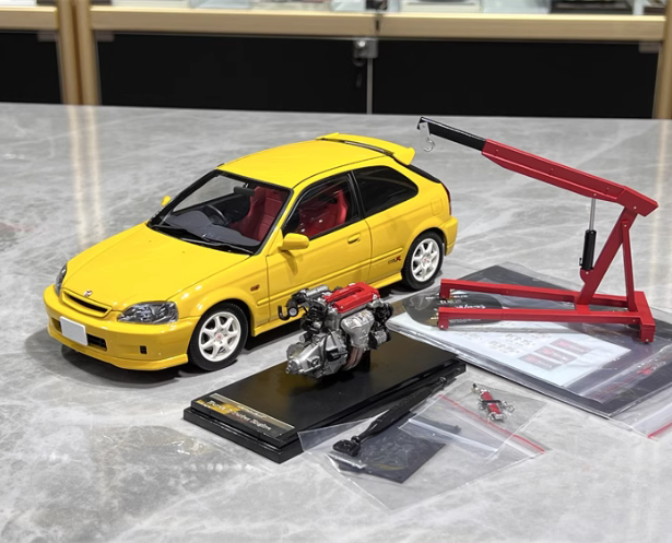 1/18 Ölçekli Sarı Renk Honda Civic Typer-Ek9