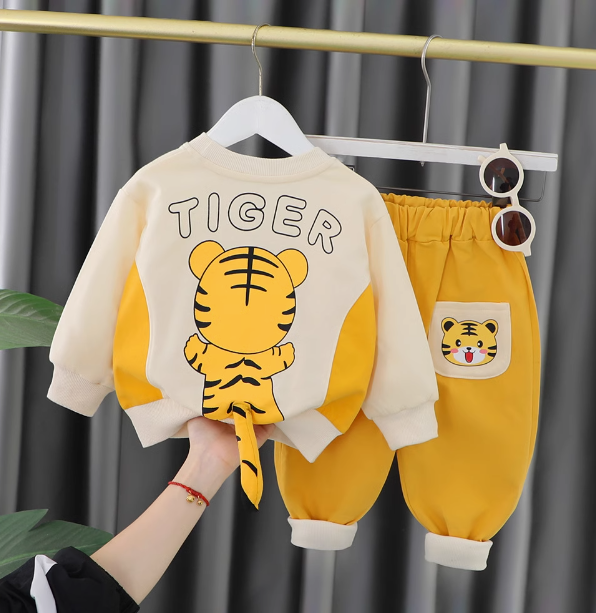 Kaplan Desenli Unisex Çocuk Takım  2-6 Yaş