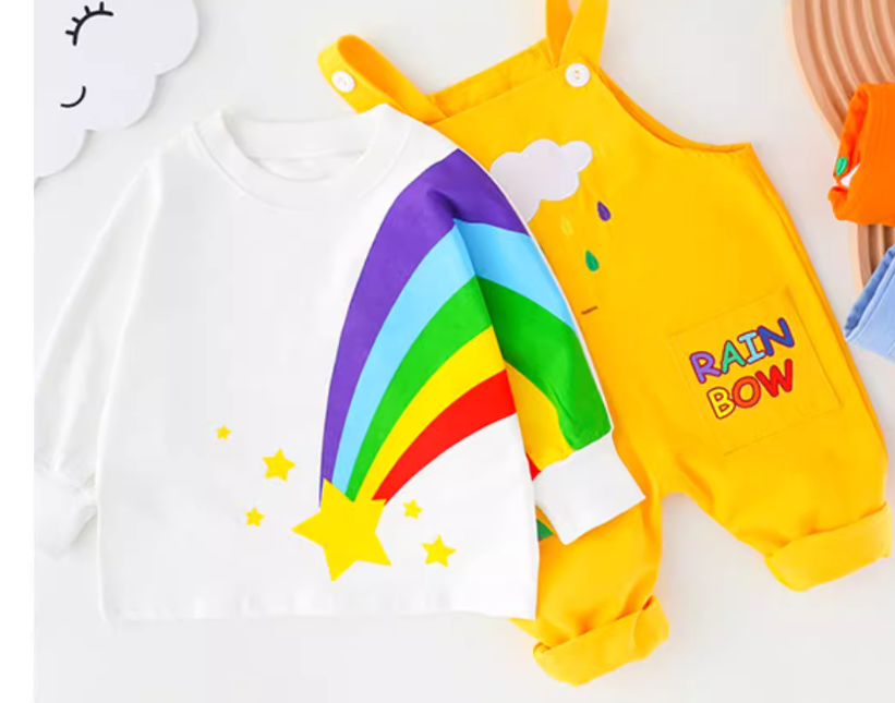 2 parça Çok Renkli Unisex Çocuk Takım 2-4 Yaş