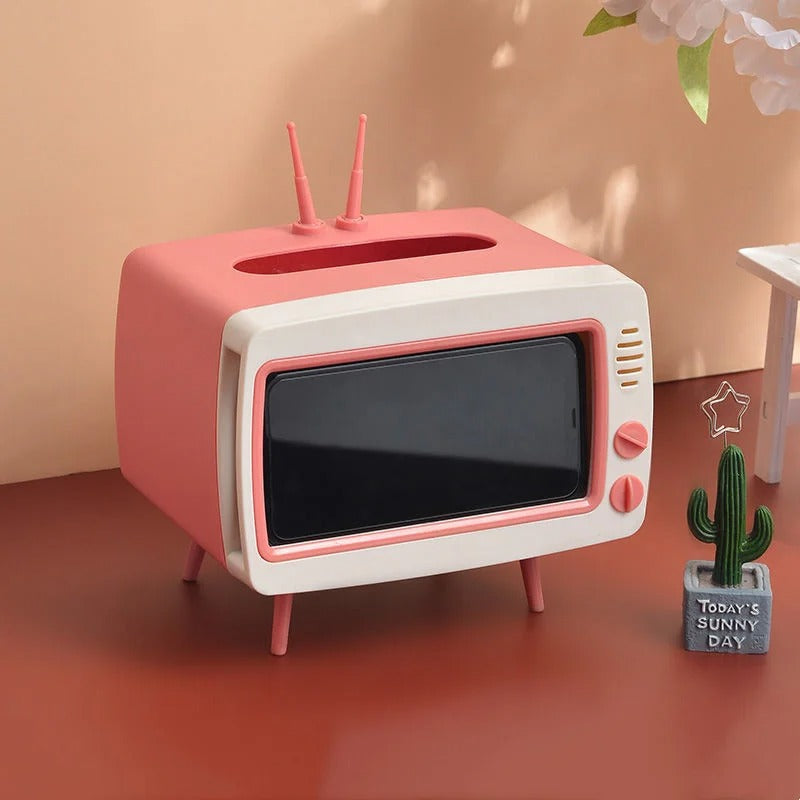 Çok Fonksiyonlu Masaüstü Peçetelikli Telefon Tutucu