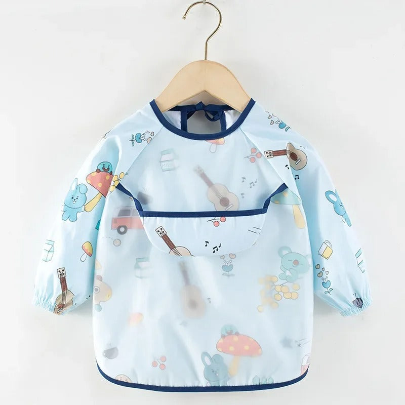 Bebek Önlüğü-Su Geçirmez Havuzlu- Uzun Kollu-Farklı Renk Seçenekleri 0-3 Yaş