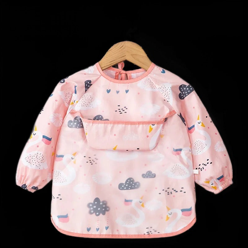 Bebek Önlüğü-Su Geçirmez Havuzlu- Uzun Kollu-Farklı Renk Seçenekleri 0-3 Yaş