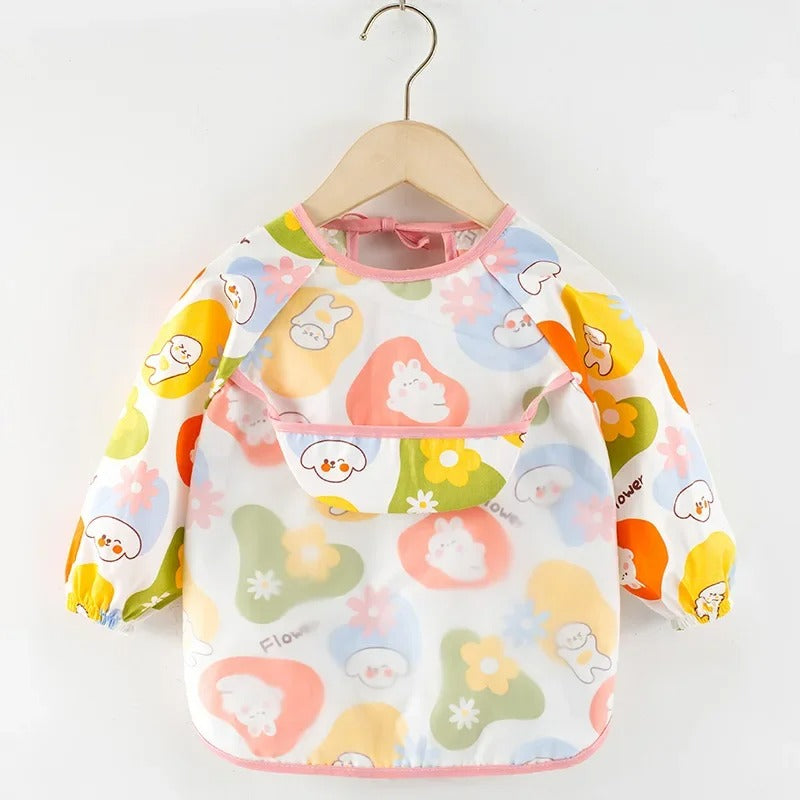 Bebek Önlüğü-Su Geçirmez Havuzlu- Uzun Kollu-Farklı Renk Seçenekleri 0-3 Yaş